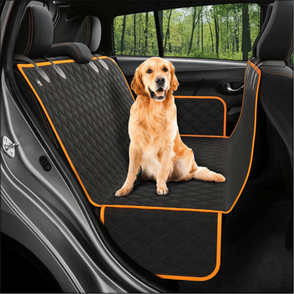 Pet Carrier Hammock Safety Protector Car Rear Back Seat Mat With Zipper And Pocket For Travel