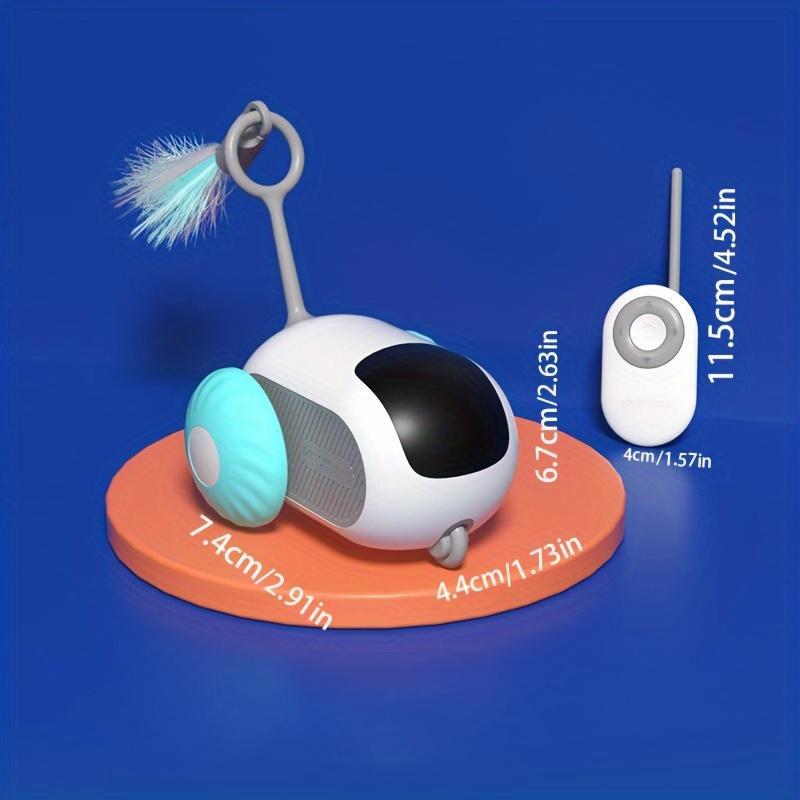 Exciting Interactive Dog and Cat Toy Car - Smart RemoteControl, Fun Feather Chase, Dynamic ElectricKitten Plaything For Active Exercise & Learningsmart Dogtoy Catrobot Toy Indoor Cattoy