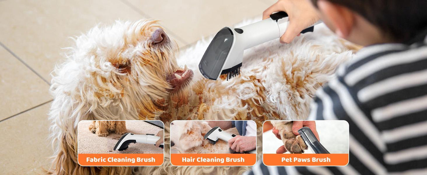 Dog Grooming Set, Pet Vacuum, Pet Blower, Drying And Suction 2 In 1 With 8 Pet Grooming Tools